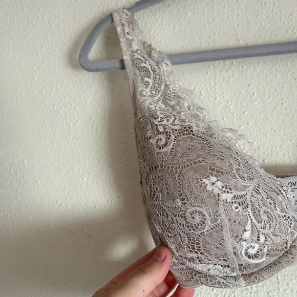 Thirdlove 24/7 All Day Pink Nude Lace Plunge Uplift Bra 32 D - Picture 3 of 5